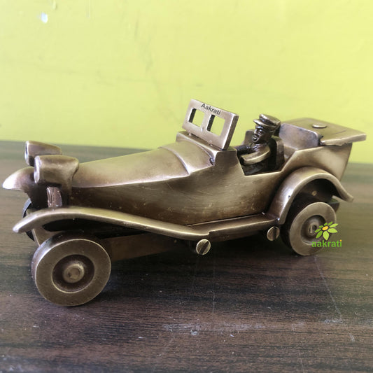 Aakrati Vintage Brass Antique Car Figurine Brass Automobile Vehicle Decor table showpiece Man Cave Decor Gift for Him