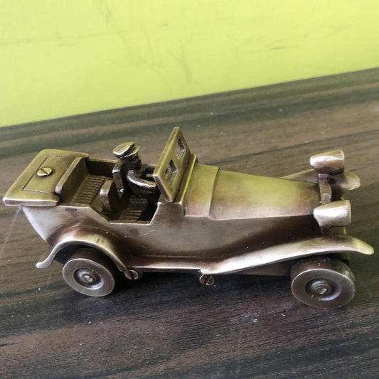 Aakrati Vintage Brass Antique Car Figurine Brass Automobile Vehicle Decor table showpiece Man Cave Decor Gift for Him