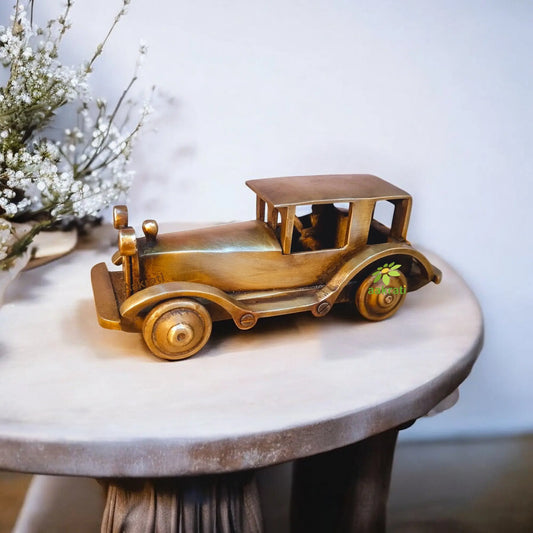 Metal Antique Vintage Car Model Home Décor Decoration Ornaments Handmade Handcrafted Collections Collectible Vehicle Toys RUs Model Brass Table showpiece Aakrati