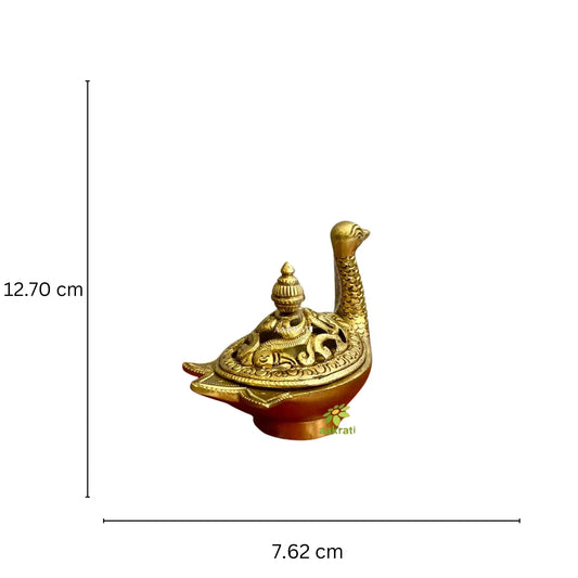Exquisite Brass duck design Incense or Loban holder. Diya, oil wick lamp .home temple diya Aakrati