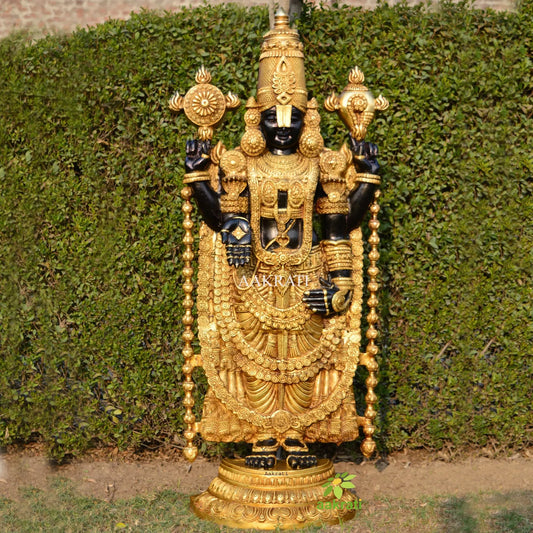 Lord Venkateshvara as Balaji at Tirupati | Brass Statue | Handmade Shree Venkateswara, Swami Shriman Narayana Aakrati