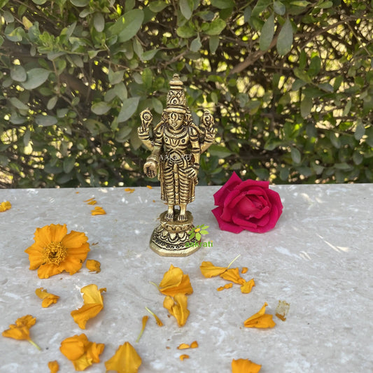 Tirupati Balaji Blessing in Standing Position, Lord Vishnu Avatar Figurine, Shri Venkateswara for Home Temple Pooja Aakrati