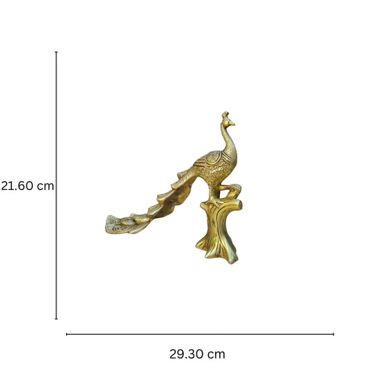 Brass Peacock Sitting Statue |Decorative Statue| |Peacock Figurine| |Home decor