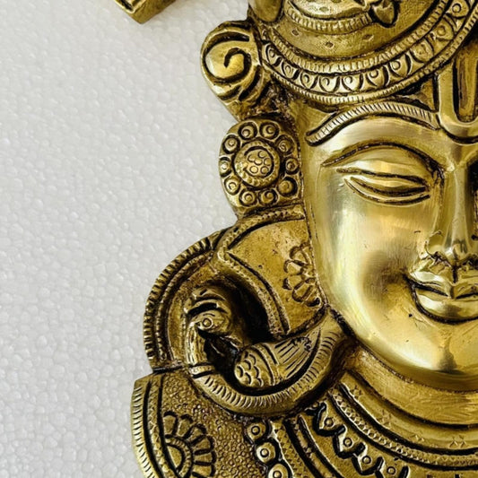 Banke Bihari ji, Krishna Head Statue, Wall Decor Metal Art |Temple decor| |Home decor| |Gift item|