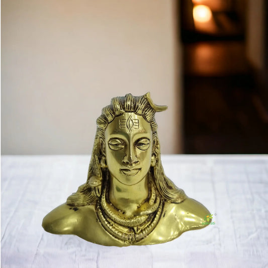 Lord Adi yogi Bust Statue- Hindu God and Destroyer of Evil - for Temple, Home/Office decor, Daily Worship Or Religious Puja Gift Item Aakrati