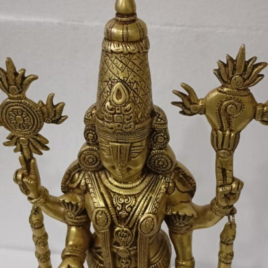 Tirupati Balaji Antique Finish Brass Statue |Gift Item| |Pooja Item| |Handmade Statue|