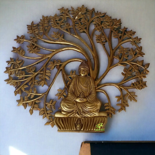 Brass Buddha Tree of Life |Wall decor| |Wall art| |Kalpvrirksha Tree| Acme