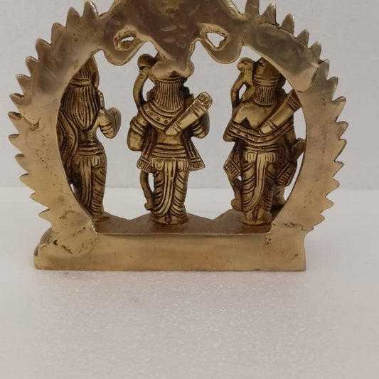 Brass Ram Darbar Lord Ram, Maa Sita, Laxman and Lord Hanuman |Religious Statue| |Brass Ram Family| Aakrati