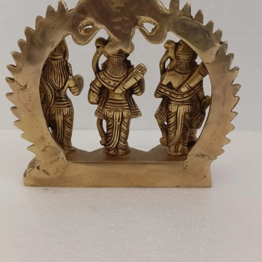 Brass Ram Darbar Lord Ram, Maa Sita, Laxman and Lord Hanuman |Religious Statue| |Brass Ram Family| Aakrati