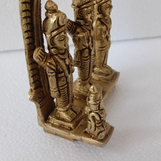 Brass Ram Darbar in Yellow Finishing |Handmade Statue| |Brass Item| |Ram Family| |Gift Item|