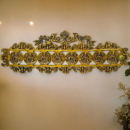 Ashth Laxmi fram wall hanging religious metal decoration by aakrati Aakrati