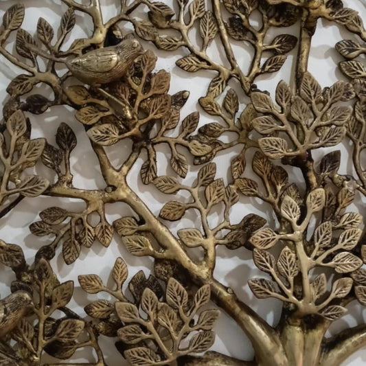 Brass Kalpvriksha tree with yellow finishing |Tree of life| |Wall decor| |Wall art|