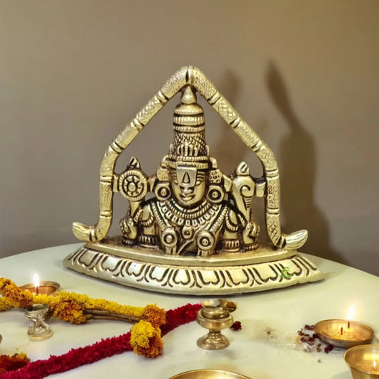 Brass Balaji Statue with Yellow finishing |Home decor| |Brass Idols| |Table Decor| Religious brass statues Aakrati