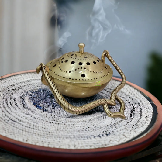 Aakrati Brass Dhoop Dani| Loban Holder| Incense Holder| Puja Article| Hosewarming Gifts Aakrati
