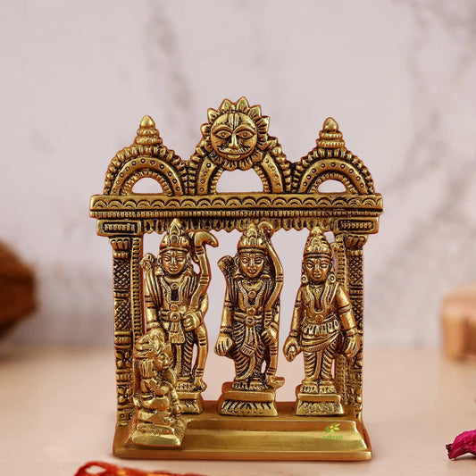 Brass Ram Darbar Statue of Brass For Temple decor Religious statue hindu idols Aakrati