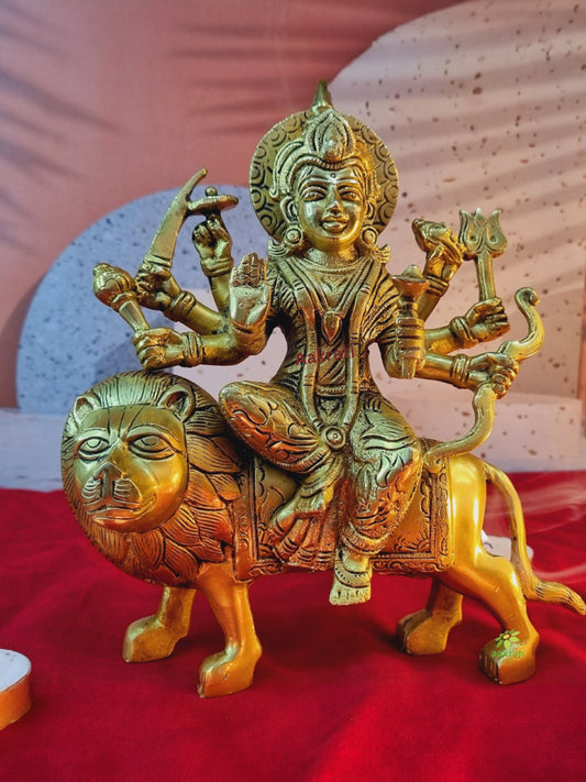 Brass Durga ji Statue for home decoration and temple decoration |Gift item| |Table decor|