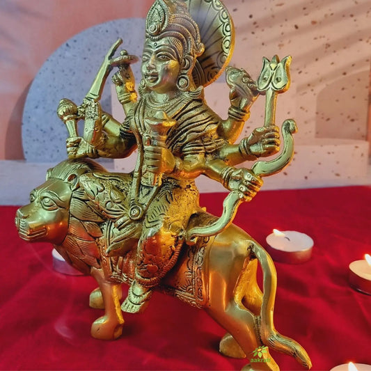 Brass Durga ji Statue for home decoration and temple decoration |Gift item| |Table decor| Aakrati