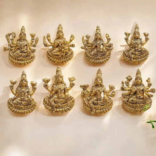 Brass Asth laxmi wall hanging for home decoration and religious purpose Aakrati