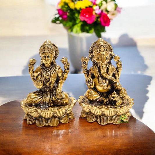 Laxmi Ganesha Pair for Home Temple decoration Aakrati