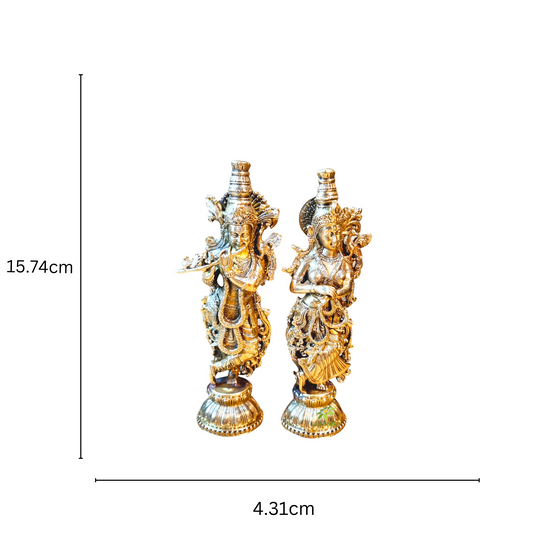 God Krishna with Radha ji Statue for Home and Temple worship