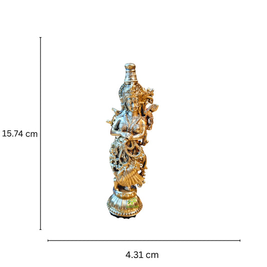 Brass Statue of Radha Rani By Aakrati| Goddess Radha Idol| Temple Decor Aakrati