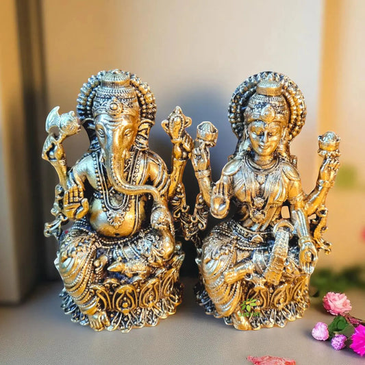 Brass Lakshmi Ganesh Set |Brass Laxmi Ganesh Statue| Decorative Items Aakrati