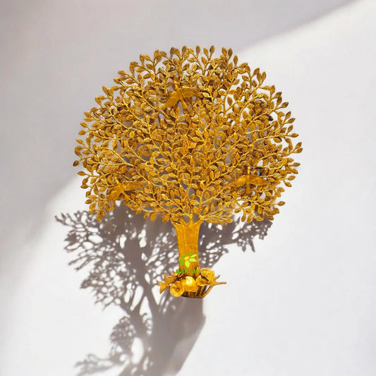 Brass Kalpvriksha tree with yellow finishing |Tree of life| |Wall decor| |Wall art| Aakrati