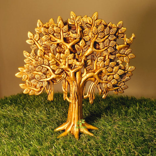 Brass Tree Handicraft Product Decorative Table Top Decor Wish-Fulfilling Divine Tree for Home and Office