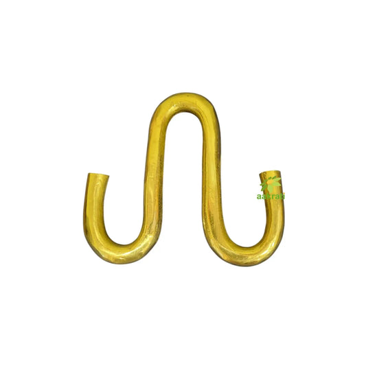 Elegant Brass Swing Chain Hooks for a Regal Touch | Handcrafted Brass Swing Chain Hooks for Classic Interiors ( Yellow, 5 inch)(one set =4 hook) Aakrati