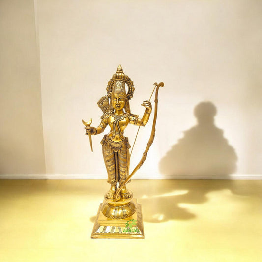 Brass Ram Darbar Family Standing Religious Decor Statue| Brass Idols ( Height 19