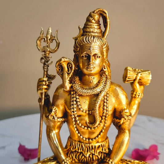 Lord Shiva Statue- Brass Metal Hand Crafted item for gift /Home/temple Aakrati