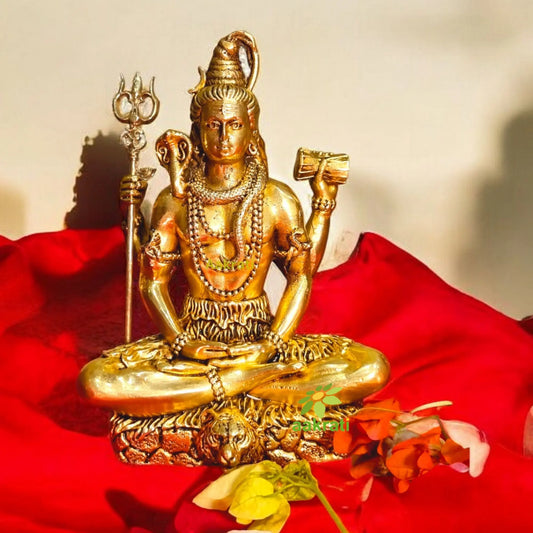 Lord Shiva Statue- Brass Metal Hand Crafted item for gift /Home/temple Aakrati
