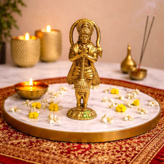 Brass Standing Hanuman | Light Weight Hanuman for your Car | Lord Hanuman Idol Aakrati