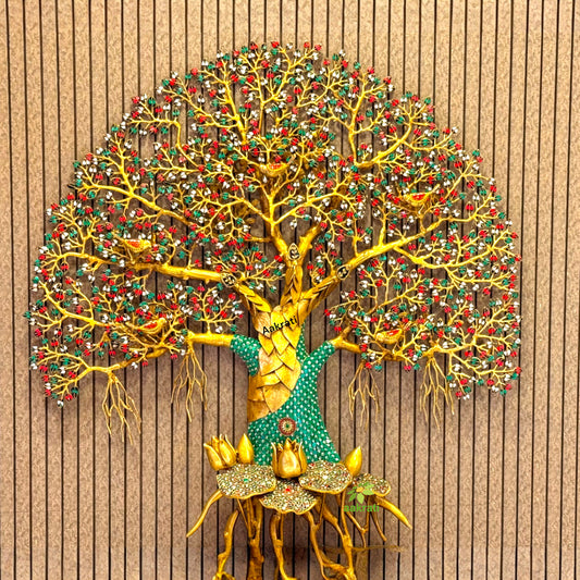 Handcrafted Brass Kalpvriksha Tree | Home & Office Décor | Brass Kalpvriksha Tree for Wealth & Prosperity