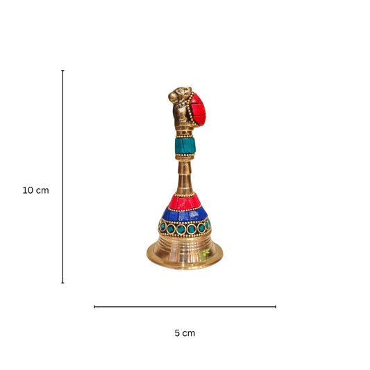Temple Hand bell made in brass decorative work Aakrati
