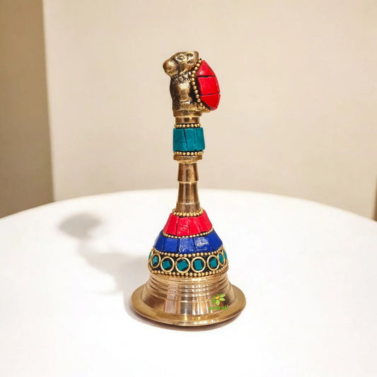 Temple Hand bell made in brass decorative work Aakrati