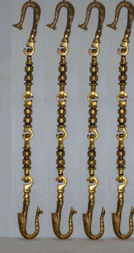 Decorative Brass Swing Chain | Perfect for Garden, Porch, or Swing Installation | Handcrafted Brass Swing Chain ( Yellow, 90 inch) Aakrati