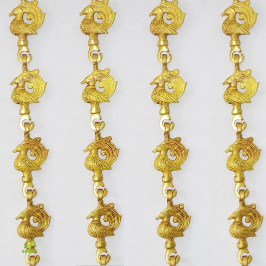 Premium Brass Jhula Chain | Luxury Swing Chain for Classic Home Interiors | Brass Decorative Swing Chain ( Yellow, 90 inch) Aakrati