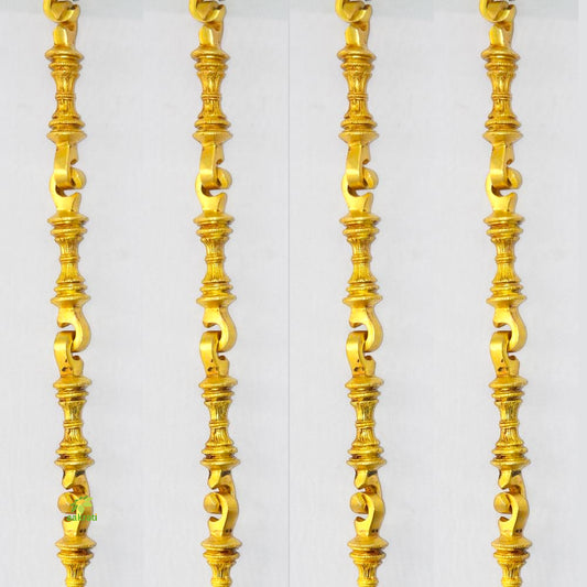 Brass Swing Chain | Handmade for Your Elegant Home Jhula | Traditional Handmade Brass Swing Chain ( Brown, 88 inch)