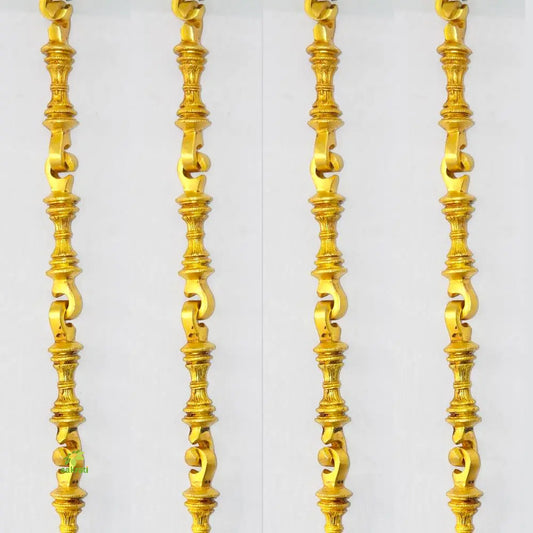 Brass Swing Chain | Handmade for Your Elegant Home Jhula | Traditional Handmade Brass Swing Chain ( Brown, 88 inch) Aakrati