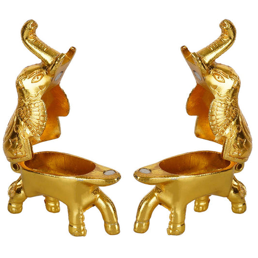 Aakrati Elephant Shaped Box For Small Storage Figurine- Set Of 2
