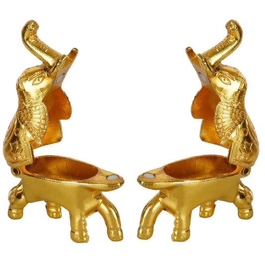 Aakrati Elephant Shaped Box For Small Storage Figurine- Set Of 2 Aakrati