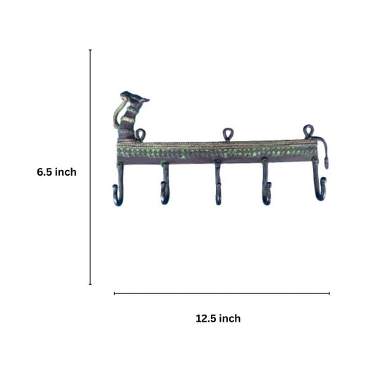 Brass Camel Design Wall Hanger | A Beautiful Statement Piece for Your Home | Handcrafted Brass Wall Hanger ( Black, 12.5 inch)