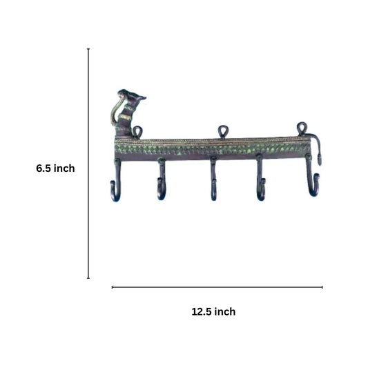 Brass Camel Design Wall Hanger | A Beautiful Statement Piece for Your Home | Handcrafted Brass Wall Hanger ( Black, 12.5 inch) Aakrati