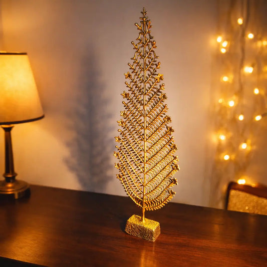 Brass Christmas tree table showpiece decor gift metal craft