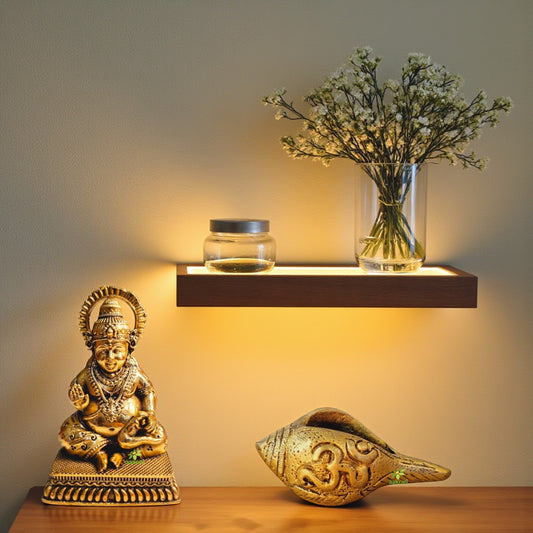 Brass Kuber Idol with Shankh Gift Combo | Diwali Puja Set for Wealth & Prosperity | Gift Hamper Aakrati