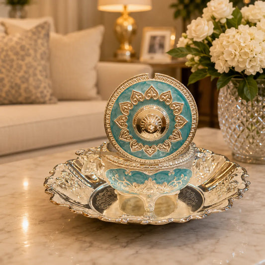 Premium Elephant Serveware Set of 2 | Dry Fruit & Cheese Board, Appetizer Tray with Candy Bowls | Premium Tableware for Home Entertaining & Modern Serving | Wedding, Housewarming & Corporate Gifts | By Aakrati