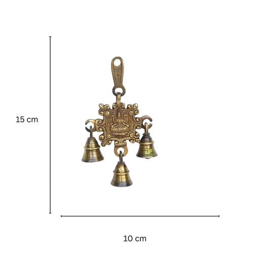 Laxmi Carving Brass Hanging Bell Aakrati