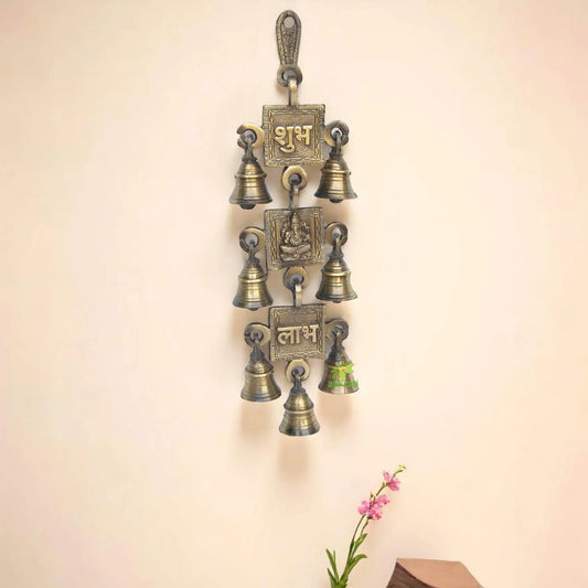 Shubh Ganesha Labh Brass Bell Aakrati