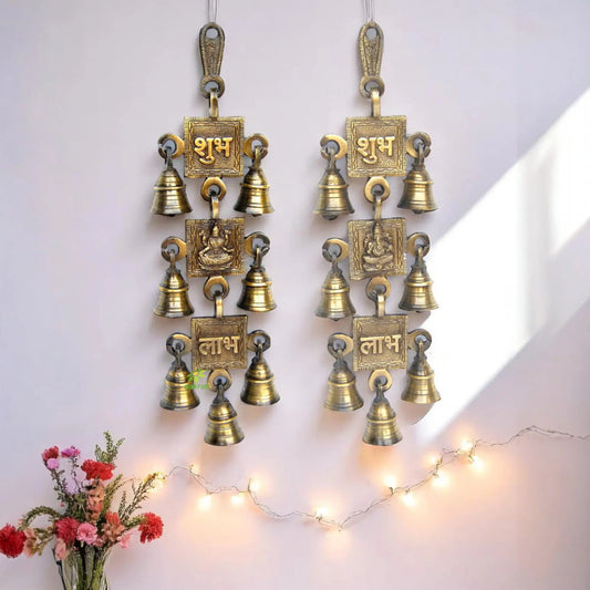 Shubh Labh Laxmi Ganesha Religious Hanging Aakrati